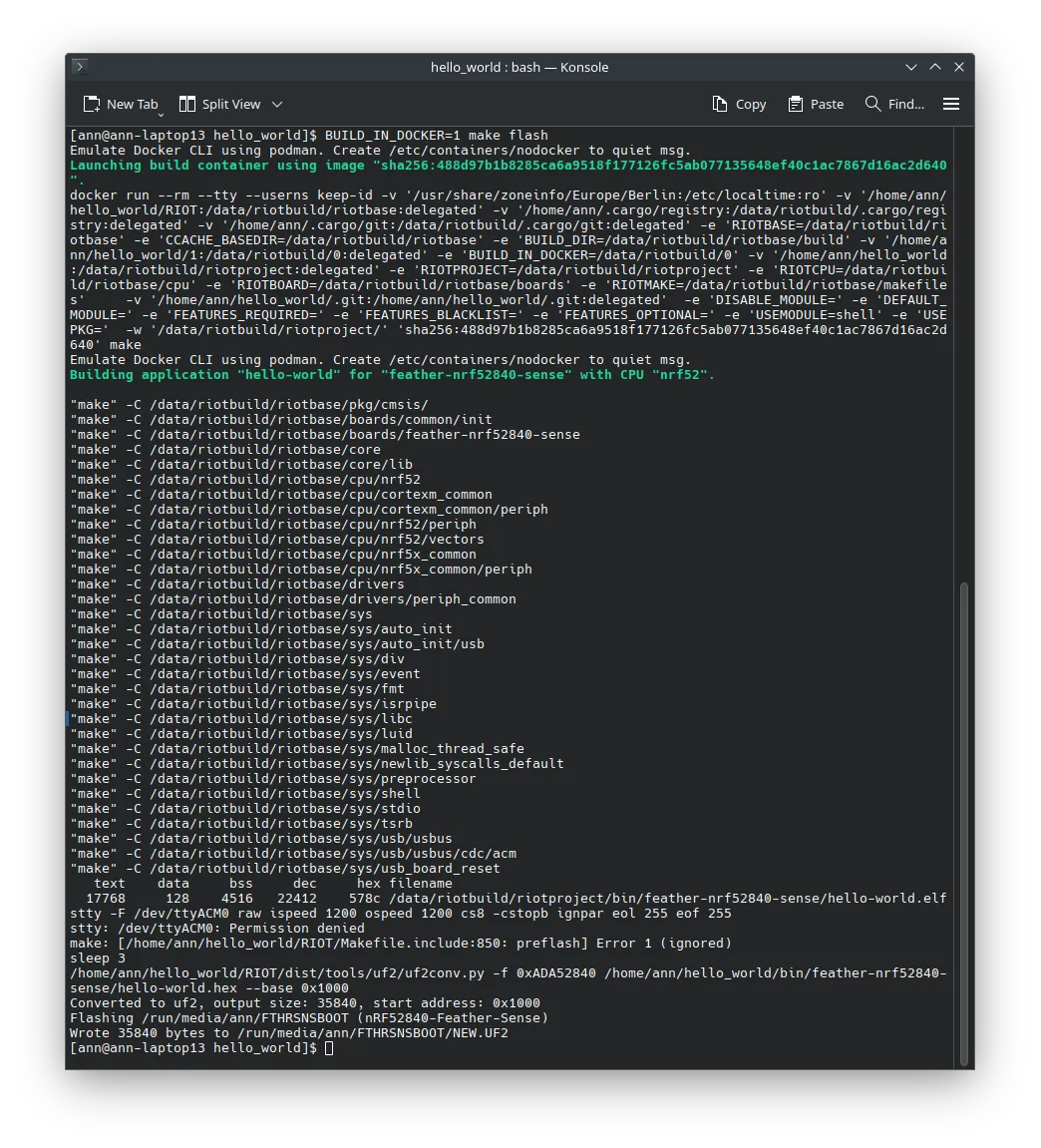 Flash output in Visual Studio Code